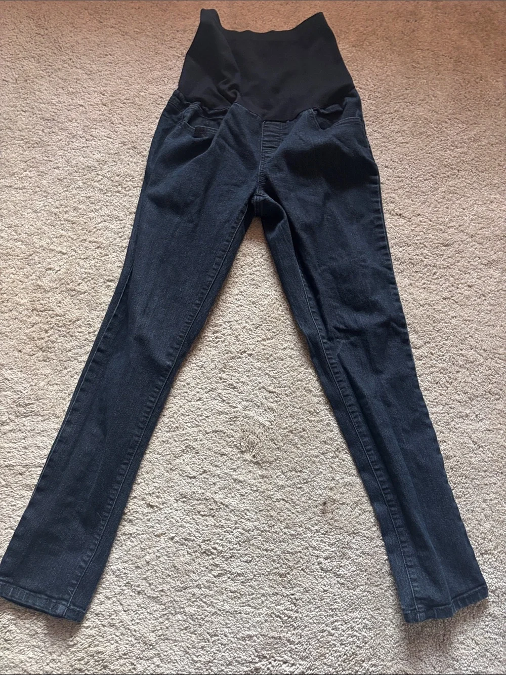Dark blue Maternity Jeggings with High Stretch Panel